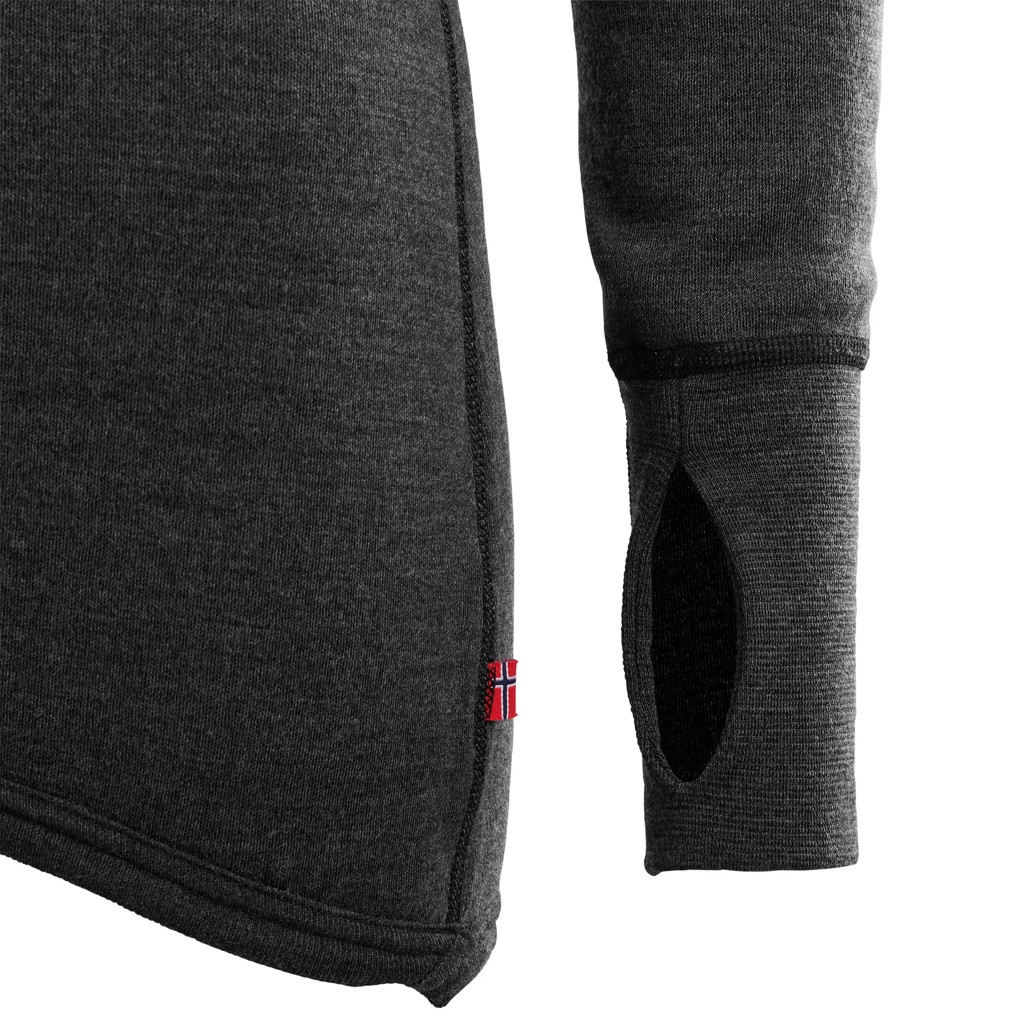 Aclima DoubleWool Polo with Zip Woman Marengo/Jet Black | Buy Aclima DoubleWool Polo with Zip Woman Marengo/Jet Black here | Outnorth