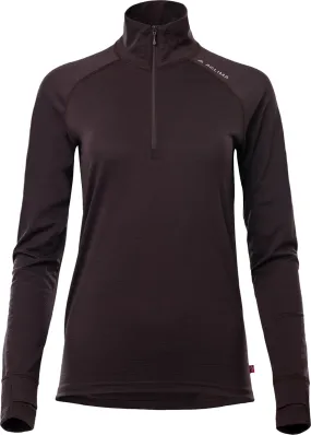 Aclima Women&#x27;s LightWool 180 Polo with Zip Chocolate Plum | Buy Aclima Women&#x27;s LightWool 180 Polo with Zip Chocolate Plum here | Outnorth