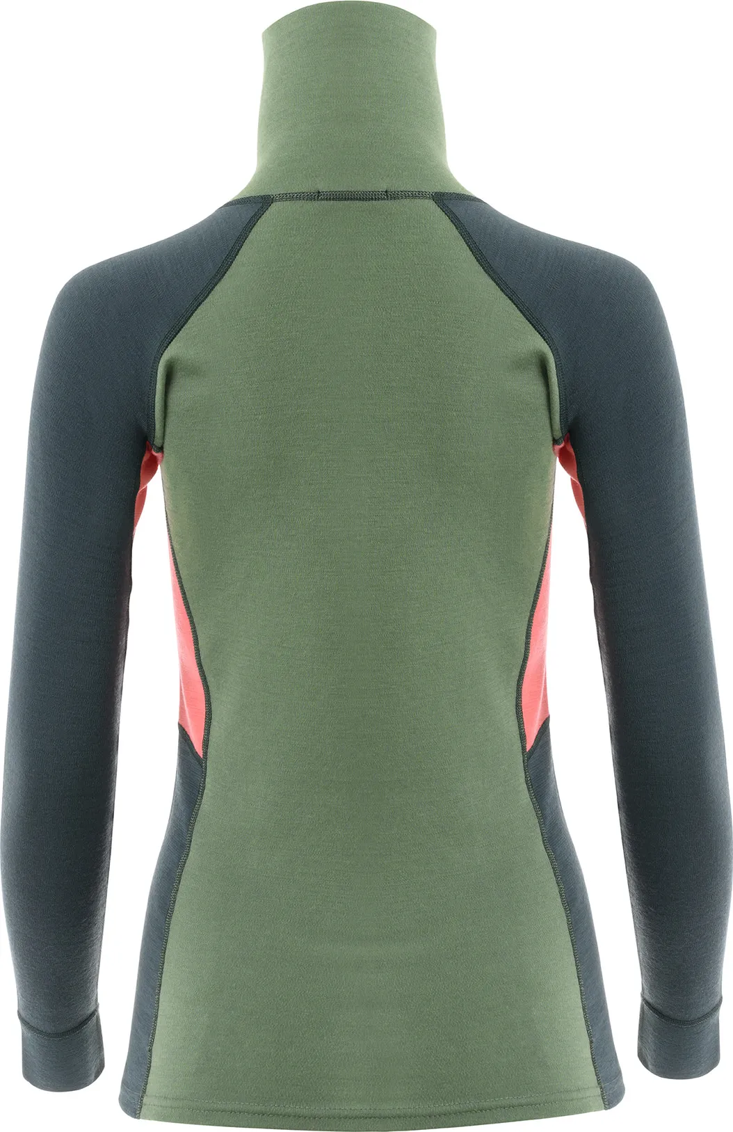 Aclima Women&#x27;s WarmWool Polo Dill/Green Gables/Spiced Coral | Buy Aclima Women&#x27;s WarmWool Polo Dill/Green Gables/Spiced Coral here | Outnorth