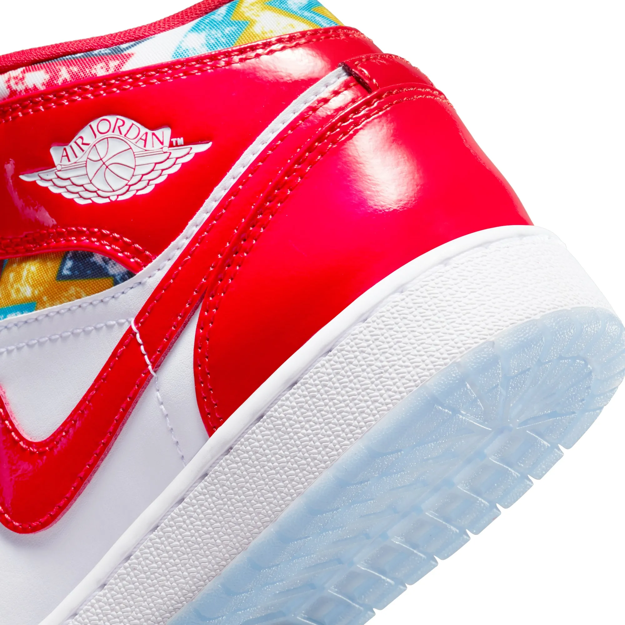 Air Jordan Kids 1 Mid SE GS Shoes 'Chile Red/White'