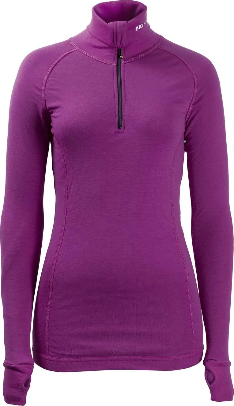 Brynje Women&#x27;s Arctic Zip Polo Violet | Buy Brynje Women&#x27;s Arctic Zip Polo Violet here | Outnorth