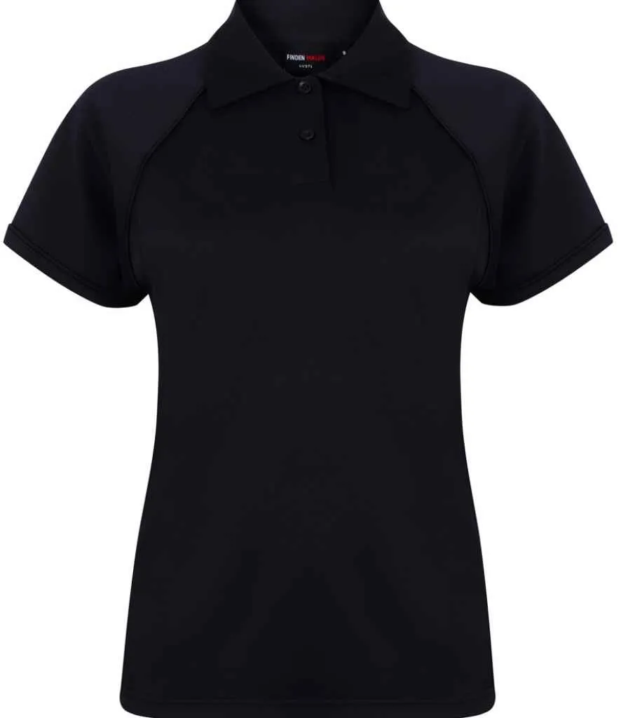 Finden and Hales Performance Piped Polo Shirt (Ladies)