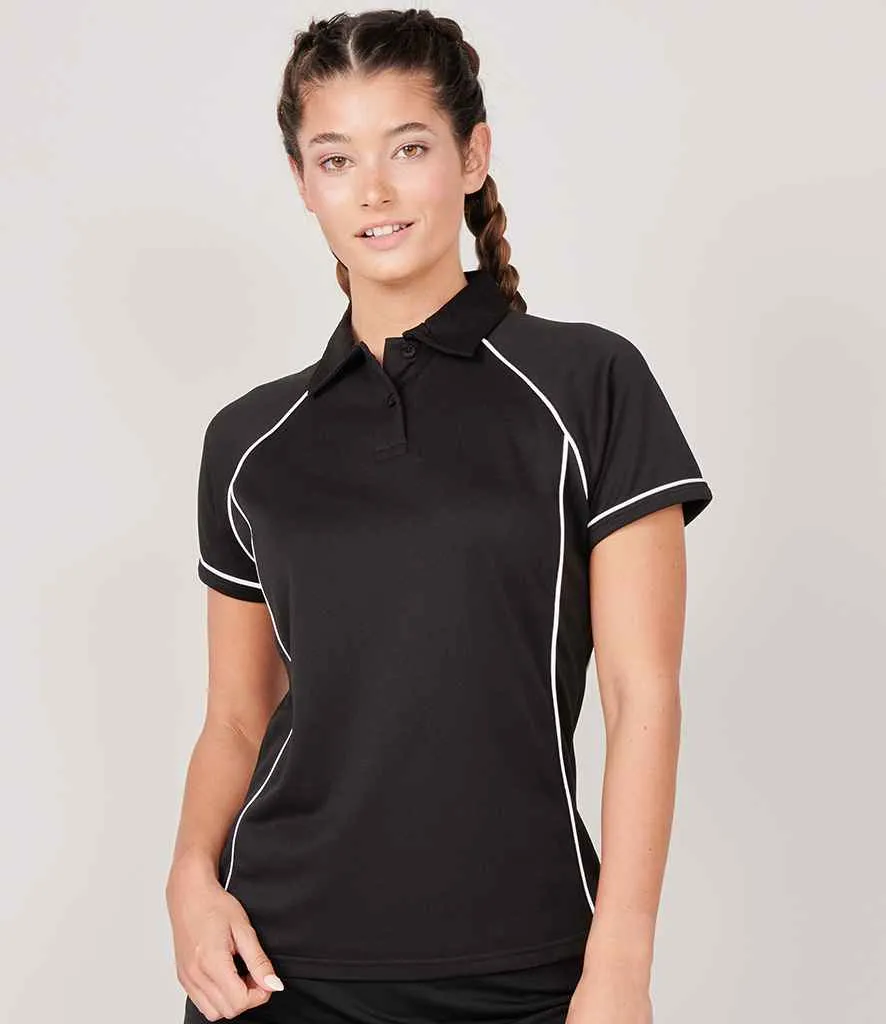 Finden and Hales Performance Piped Polo Shirt (Ladies)