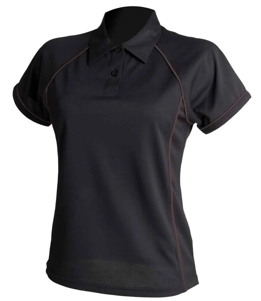 Finden and Hales Performance Piped Polo Shirt (Ladies)