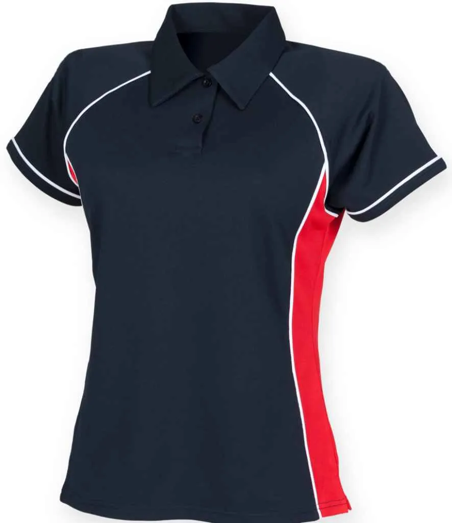 Finden and Hales Performance Piped Polo Shirt (Ladies)
