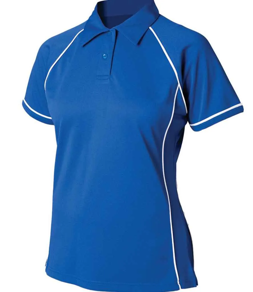 Finden and Hales Performance Piped Polo Shirt (Ladies)