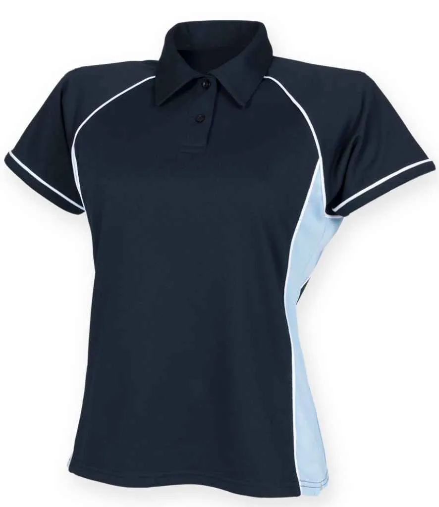 Finden and Hales Performance Piped Polo Shirt (Ladies)