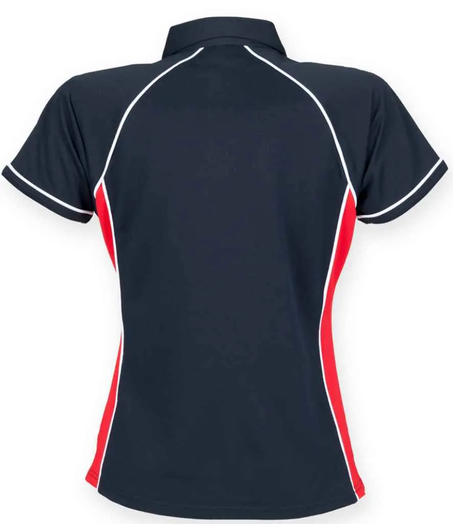 Finden and Hales Performance Piped Polo Shirt (Ladies)
