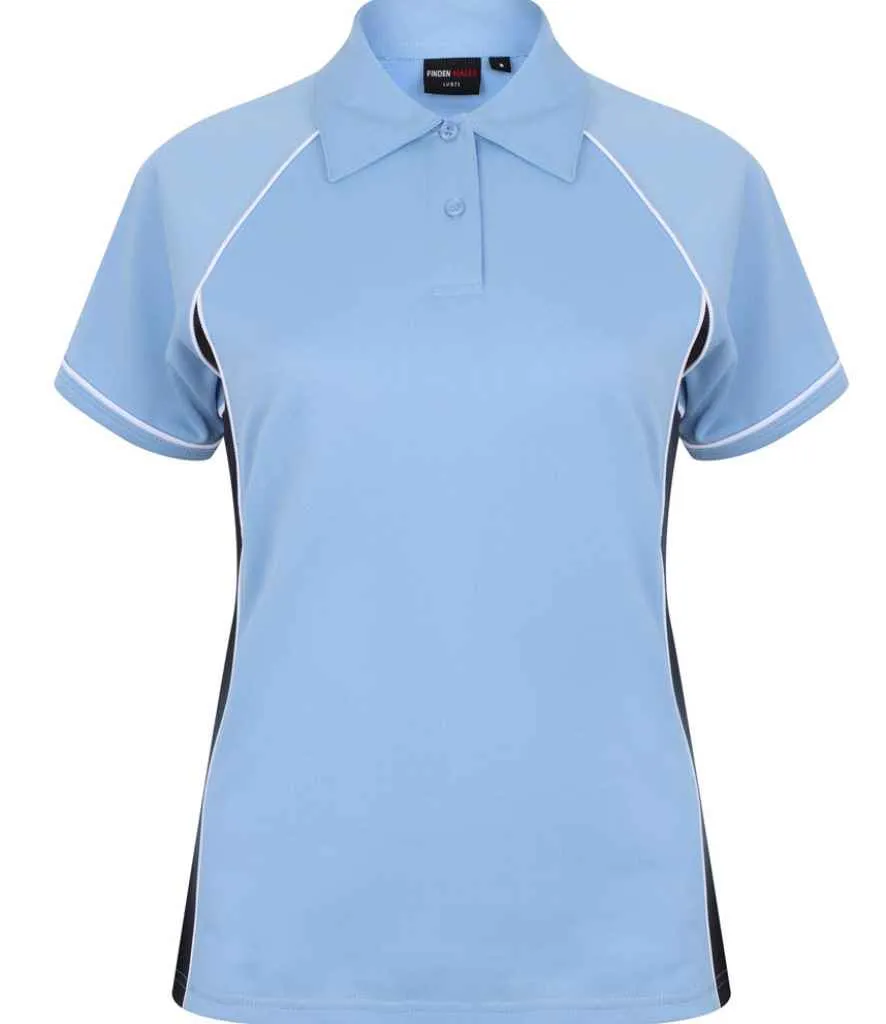 Finden and Hales Performance Piped Polo Shirt (Ladies)