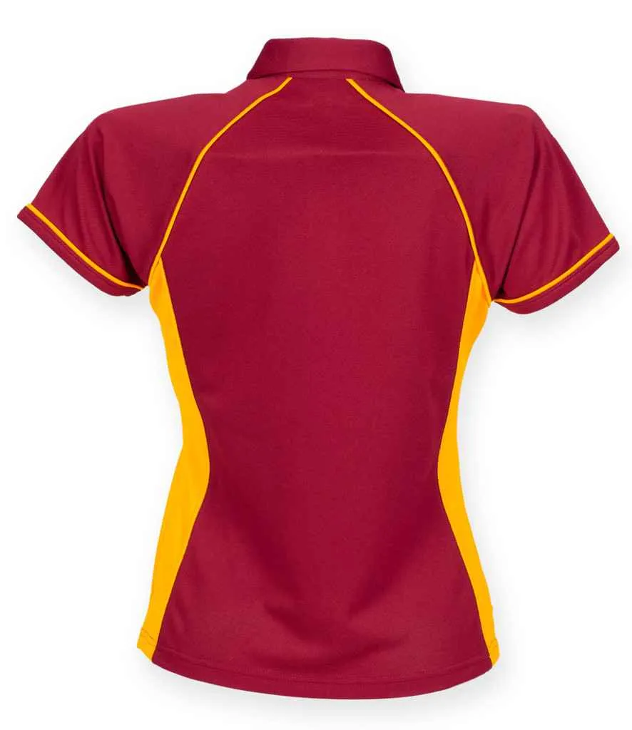 Finden and Hales Performance Piped Polo Shirt (Ladies)