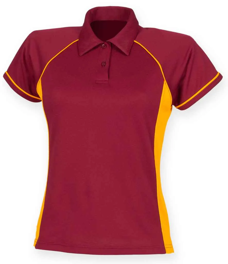 Finden and Hales Performance Piped Polo Shirt (Ladies)