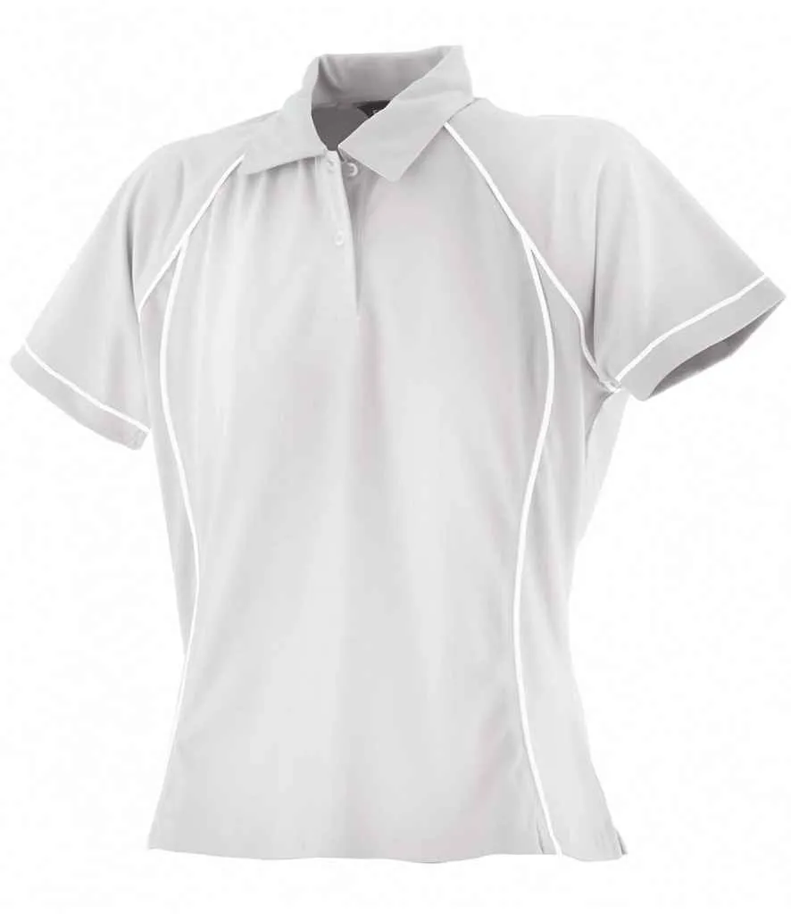 Finden and Hales Performance Piped Polo Shirt (Ladies)