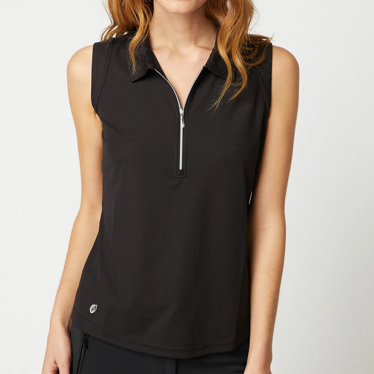 GGblue Womens Katy Sleeveless Golf Polo - BLACK