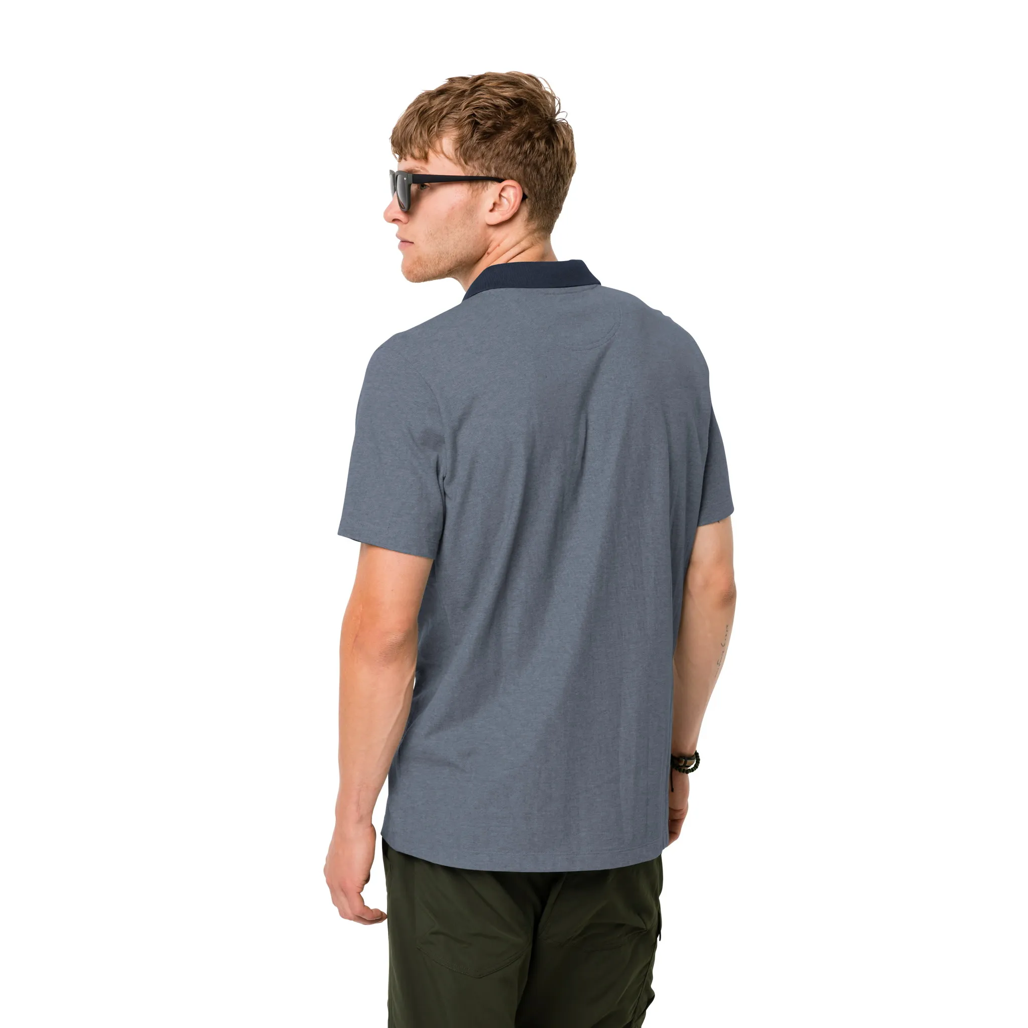 Jack Wolfskin Men&#x27;s Pique Polo Night Blue | Buy Jack Wolfskin Men&#x27;s Pique Polo Night Blue here | Outnorth