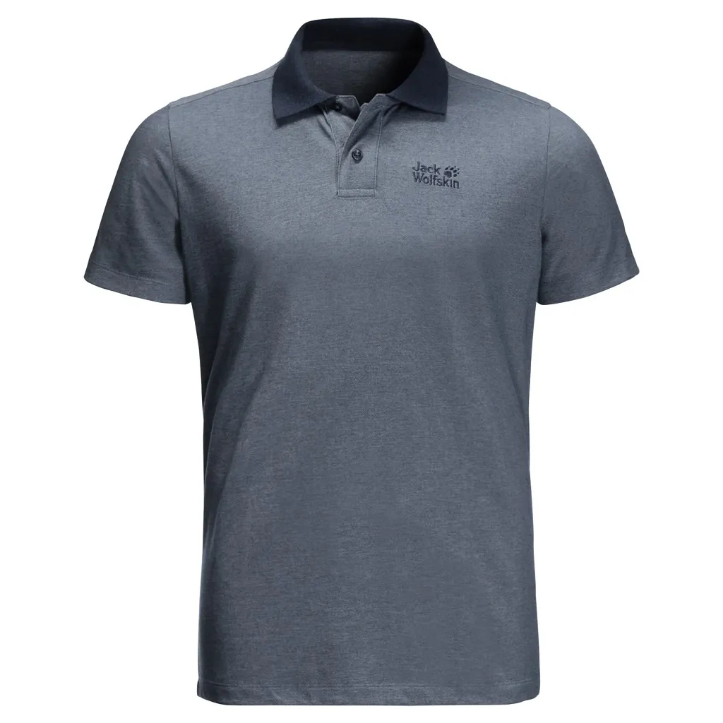 Jack Wolfskin Men&#x27;s Pique Polo Night Blue | Buy Jack Wolfskin Men&#x27;s Pique Polo Night Blue here | Outnorth