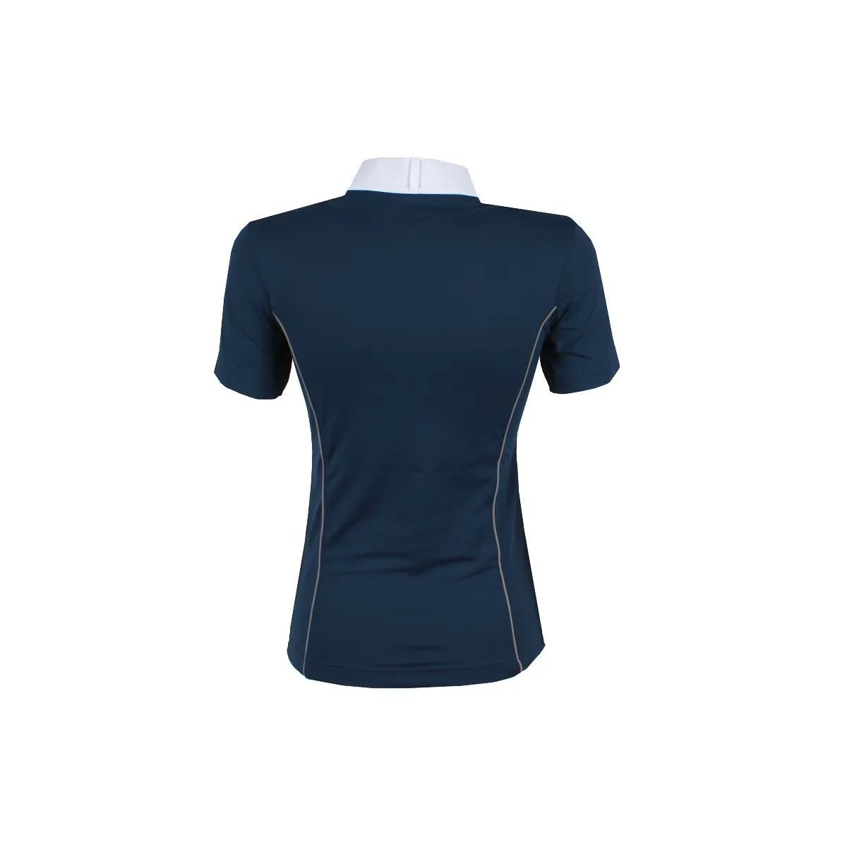 LADIES SHOW POLO SHIRT BY ANIMO. STAND UP COLLAR. SHORT SLEEVES WITH ZIP - MOD. BATTEN ANIMO - COL. BLUE AVIO