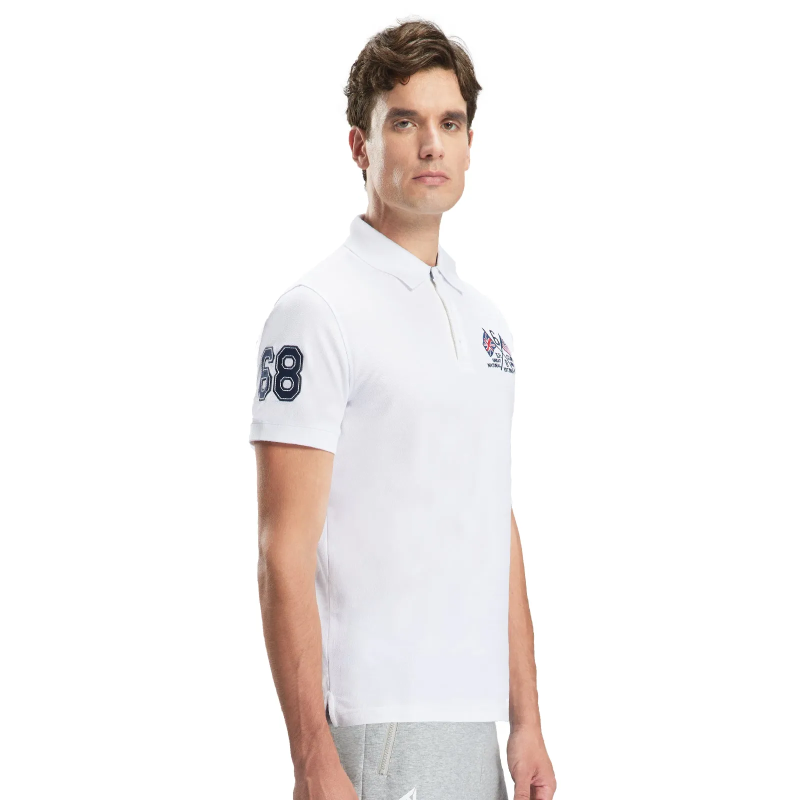 Mens Polo Shirt Top Short Sleeve Pure Cotton Pique Various colours