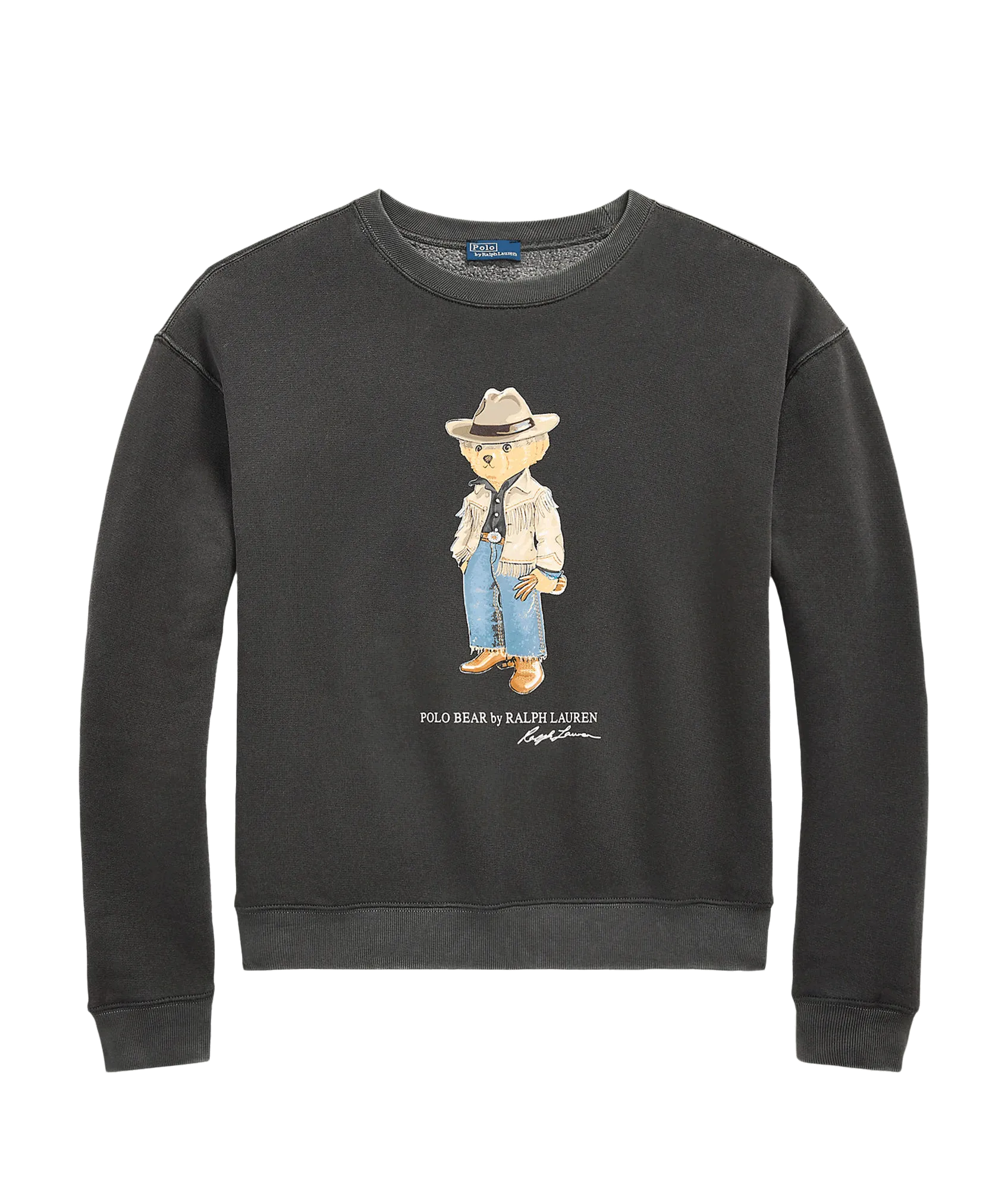 Polo Bear Fleece Crewneck - Black