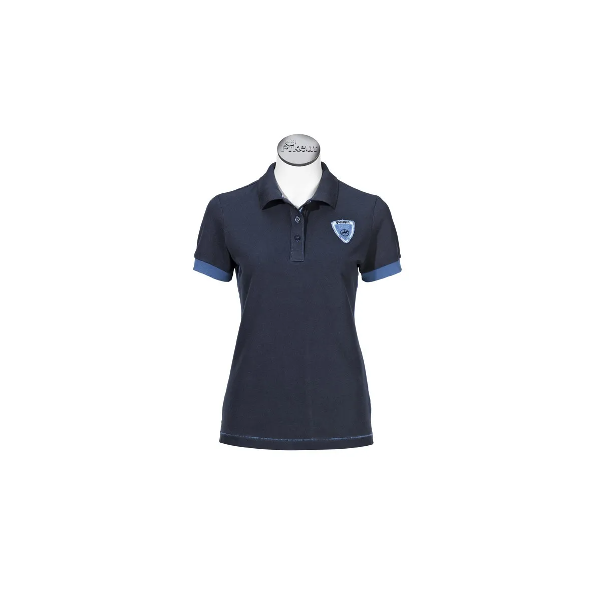 POLO DONNA MEZZA MANICA NORA PIKEUR BLU