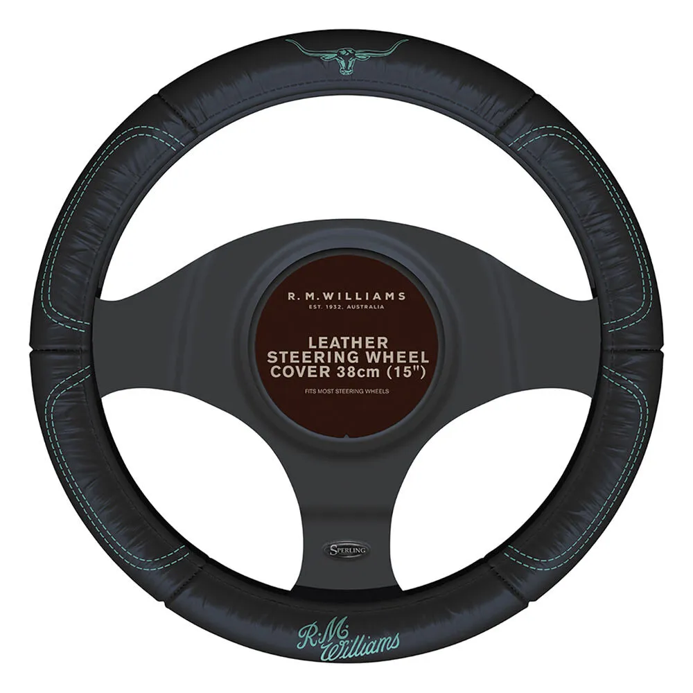 R.M.Williams Aqua Steering Wheel Cover
